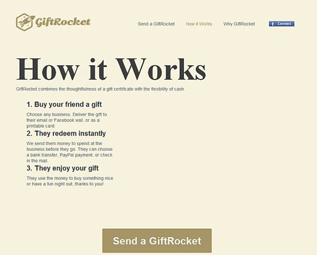 Before example of Gift Rocket
