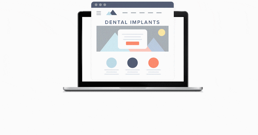 Examples of different types of online content for a dentist