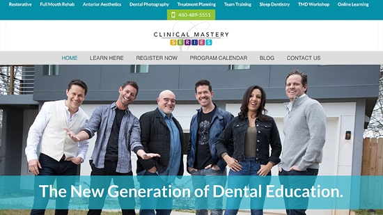 Preview image of Clinical Mastery Series’ new responsive website.