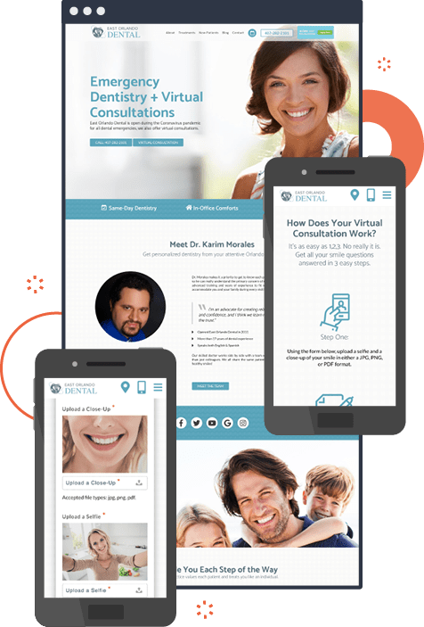 Example of The Silberman Dental Group's printwork, logo design, and website branding