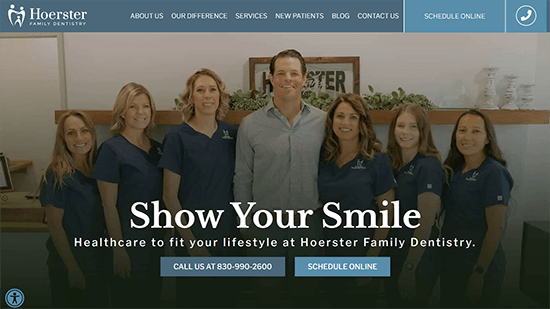 Preview image of Hoerster Family Dentistry's website homepage