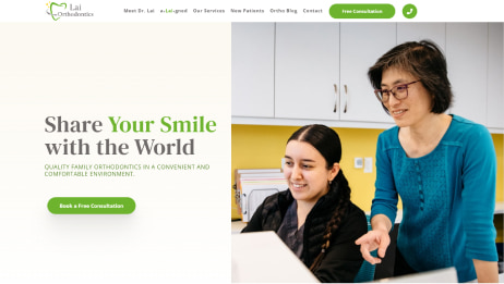 Preview image of Lai Orthodontics new responsive dental website