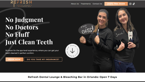 Refresh Dental Lounge & Bleaching Bar website thumbnail